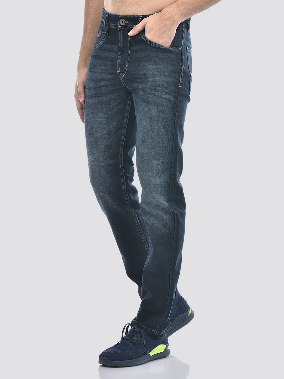 Numero Uno Men Dark Blue Slim Fit Mid Rise Sustainable Jeans